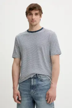 Marc O'Polo tricou din amestec de in cu imprimeu, 524216751302 imagine