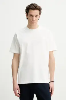 Marc O'Polo tricou din bumbac barbati, culoarea alb, cu imprimeu, 5000006034 imagine