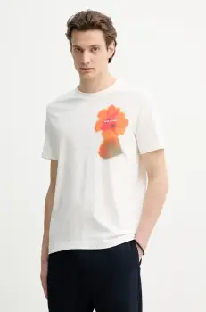 Marc O'Polo tricou din bumbac barbati, culoarea alb, modelator, 523230551190 imagine