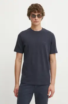 Marc O'Polo tricou din bumbac barbati, culoarea albastru marin, neted, B61223251098 imagine