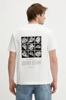 Marc O'Polo tricou din bumbac culoarea alb, cu imprimeu, 524206451260 imagine