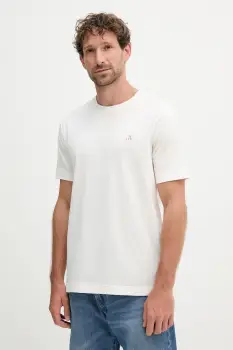 Marc O'Polo tricou din bumbac culoarea bej, cu imprimeu, 526201251054 imagine