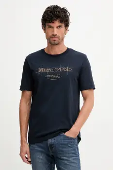 Marc O'Polo tricou din bumbac culoarea bleumarin, cu imprimeu, 528230551196 imagine