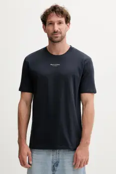 Marc O'Polo tricou din bumbac culoarea bleumarin, cu imprimeu, B21201251382 imagine