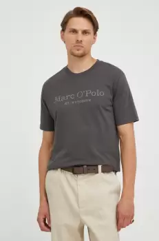 Marc O'Polo tricou din bumbac culoarea gri, cu imprimeu imagine