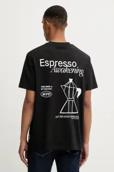 Marc O'Polo tricou din bumbac culoarea negru, cu imprimeu, 5000007619 imagine