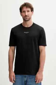 Marc O'Polo tricou din bumbac culoarea negru, cu imprimeu, B21201251382 imagine