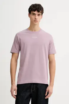 Marc O'Polo tricou din bumbac culoarea roz, cu imprimeu, 620201251382 imagine