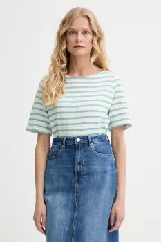 Marc O'Polo tricou din bumbac culoarea turcoaz, 516204051243 imagine