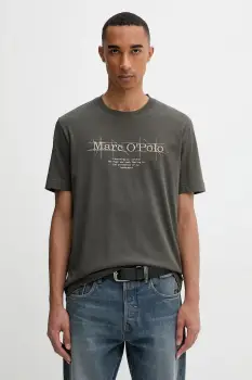 Marc O'Polo tricou din bumbac culoarea verde, cu imprimeu, 528230551196 imagine