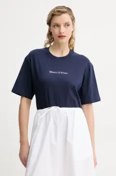 Marc O'Polo tricou din bumbac femei, culoarea albastru marin, 502201251033 imagine
