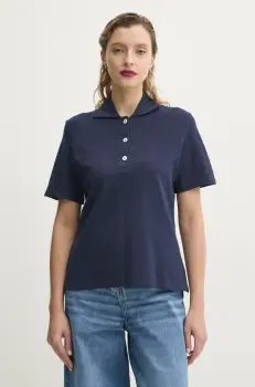 Marc O'Polo tricou din bumbac femei, culoarea albastru marin, 502209453015 imagine