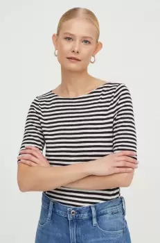 Marc O'Polo tricou din bumbac femei, culoarea negru imagine