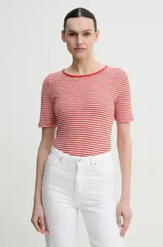 Marc O'Polo tricou din bumbac femei, culoarea rosu, 503219651101 imagine