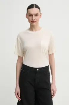 Marc O'Polo tricou femei, culoarea bej, 503202851049 imagine