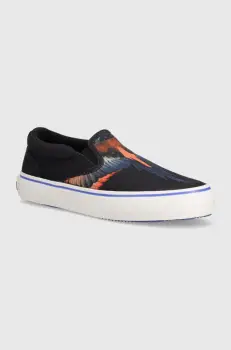 Marcelo Burlon tenisi Icon Wings Slip-On Vulcanized barbati, culoarea negru, CMIA079S24FAB0011026 imagine