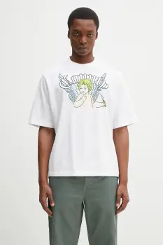 Marcelo Burlon tricou din bumbac County Angel Boxy T-Shirt White Multicol barbati, culoarea alb, cu imprimeu, CMAA05AS25JER0020184 imagine