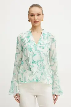 Marella bluza Emme by Marella femei, culoarea bej, cu imprimeu, 2515111122200 imagine