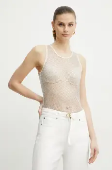 Marella bluza SCOLI femei, culoarea bej, cu imprimeu, 2513941031200 imagine