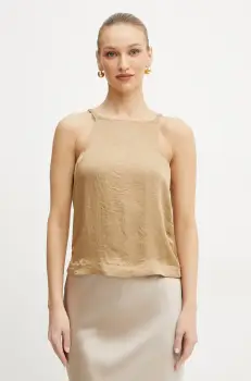 Marella bluza SFINGE femei, culoarea bej, uni, 2513161035200 imagine