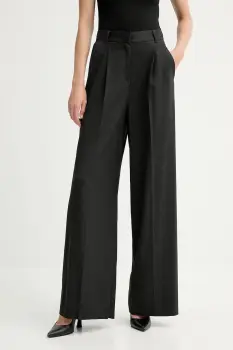 Marella pantaloni Emme by Marella culoarea gri, lat, high waist, 2525136151200 imagine