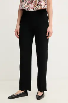 Marella pantaloni LELLO femei, culoarea negru, drept, high waist, 2513131152200 imagine