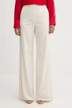 Marella pantaloni SEQUOIA culoarea bej, drept, high waist, 2613131211200 imagine