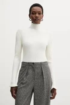 Marella pulover culoarea bej, light, cu guler, 2523366092200 imagine