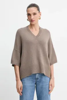 Marella pulover de lana culoarea maro, 2523366404200 imagine