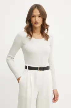 Marella pulover de lana femei, culoarea alb, light, 2423366105200 imagine