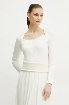 Marella pulover DEBUTTO femei, culoarea alb, light, 2513361061200 imagine