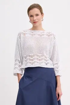 Marella pulover pentru femei, cu amestec de bumbac Emme by Marella imagine