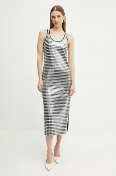 Marella rochie BEATI culoarea albastru marin, midi, drept, 2513621054200 imagine