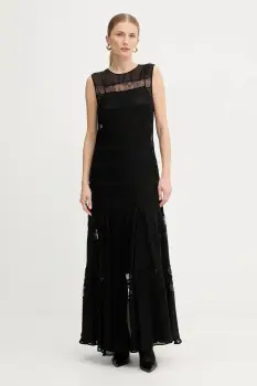 Marella rochie culoarea negru, maxi, evazati, 2523226012200 imagine