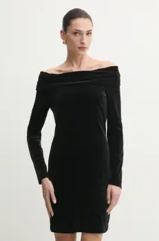 Marella rochie culoarea negru, mini, mulata, 2423626032200 imagine