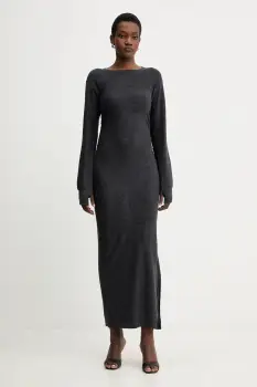 Marella rochie din lana culoarea gri, maxi, mulata, 2523326025200 imagine