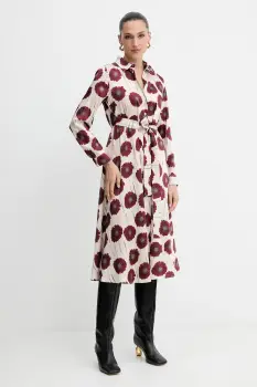 Marella rochie Emme by Marella culoarea bej, midi, evazati, 2525226101200 imagine