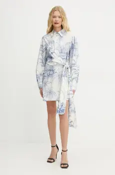 Marella rochie IDIOMA culoarea bej, mini, drept, 2513221131200 imagine