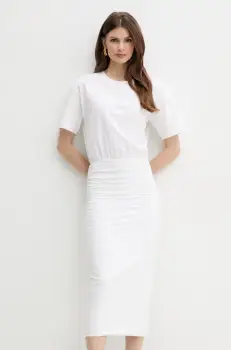 Marella rochie ILEANA culoarea bej, midi, mulata, 2513621014200 imagine