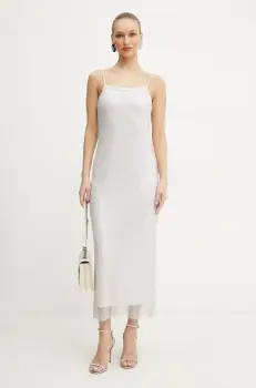 Marella rochie PECE culoarea gri, maxi, drept, 2513621162200 imagine