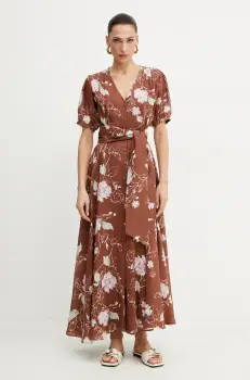 Marella rochie REGARD culoarea maro, maxi, evazati, 2513221312200 imagine