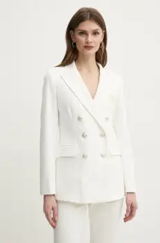 Marella sacou BAIOCCO culoarea alb, cu doua randuri de nasturi, neted, 2513911024200 imagine