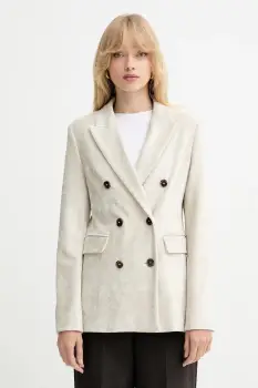 Marella sacou culoarea bej, un singur rand de nasturi, uni, 2523916074200 imagine