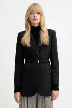 Marella sacou culoarea negru, un singur rand de nasturi, uni, 2523046061200 imagine