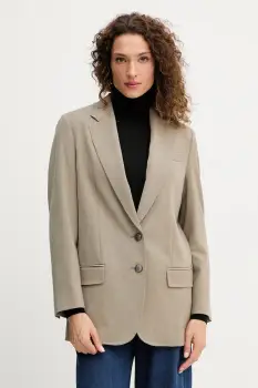 Marella sacou din lana culoarea verde, un singur rand de nasturi, uni, 2523046101200 imagine