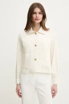 Marella sacou Emme by Marella culoarea bej, oversize, neted, 2515041091200 imagine