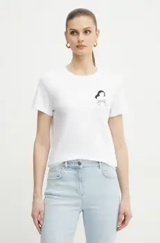 Marella tricou din bumbac CAUCASO femei, culoarea alb, 2513971054200 imagine