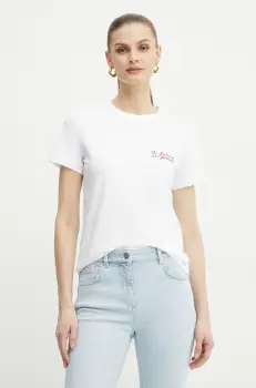 Marella tricou din bumbac CAUCASO femei, culoarea alb, 2513971054200 imagine