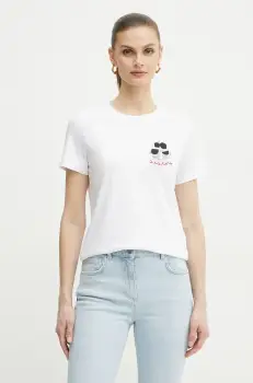 Marella tricou din bumbac CAUCASO femei, culoarea alb, 2513971054200 imagine