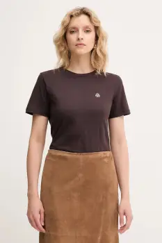 Marella tricou din bumbac culoarea maro, 2523976084200 imagine